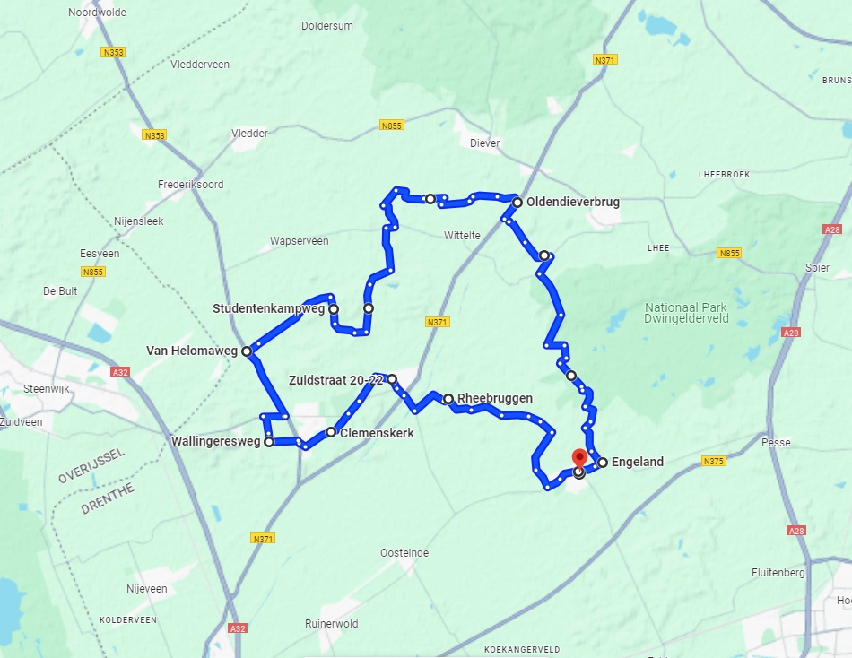 Fietsroute Drenthe